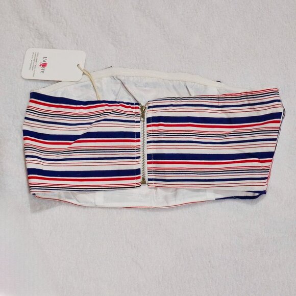 L’Atiste Striped Fringe Skirt Set w/ Bandeau Top & Back Slit – NWT – Size S - Picture 14 of 16